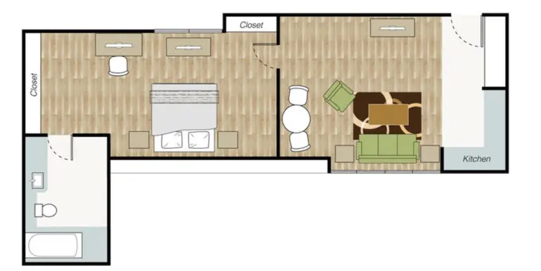 One Bedroom Layout