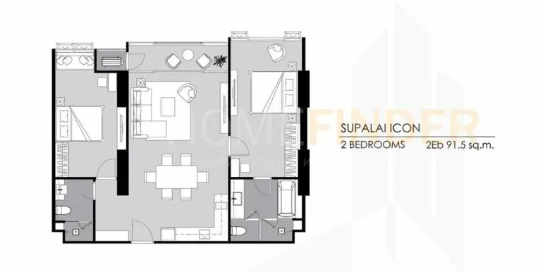 Supalai ICON Sathorn - 2BR2WC91.5sqm - 04